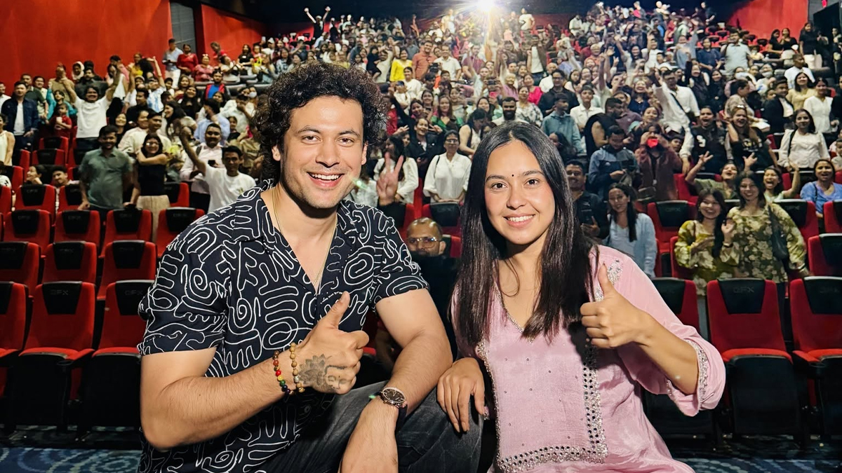 अभिनेता अरुण क्षेत्री र अभिनेत्री सिम्रन खड्का फिल्म प्रवर्धनको सिलसिलामा ।